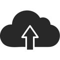 Cloud computing upload data storage icon symbol graphic design element vector illustration Royalty Free Stock Photo