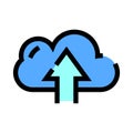 Cloud computing upload sharing data storage icon Royalty Free Stock Photo