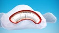 Cloud computing usage data meter Royalty Free Stock Photo