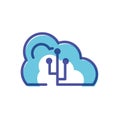 Cloud computing with usb symbol Royalty Free Stock Photo