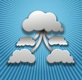 Cloud computing vector background