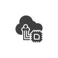 Cloud computing vector icon Royalty Free Stock Photo