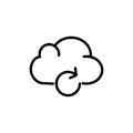 Cloud Computing Vector Icon. Outline style vector icon.
