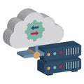 Cloud computing vector icon which can easily modify or edit Royalty Free Stock Photo