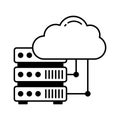 Cloud computing Vector Icon which can easily modify or edit Royalty Free Stock Photo