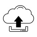 Cloud computing Vector Icon which can easily modify or edit Royalty Free Stock Photo