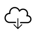 Cloud computing Vector icon which can easily modify or edit Royalty Free Stock Photo