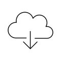 Cloud computing Vector icon which can easily modify or edit Royalty Free Stock Photo