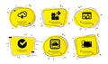 Cloud computing, Verify and Rainy weather icons set. Puzzle, Seo marketing and Computer signs. Vector