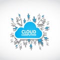 Cloud computing web concept Royalty Free Stock Photo