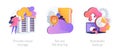 Web hosting platform vector concept metaphors. Royalty Free Stock Photo