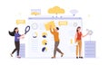 Cloud computing, web hosting, web services concept Royalty Free Stock Photo