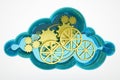 Cloud computing and wheel concept