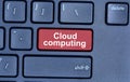 Cloud computing words on keyboard button Royalty Free Stock Photo