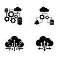 Cloud computing workflow and data integration Royalty Free Stock Photo