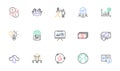 Cloud computing, World planet and Payment line icons for website, printing. For design. Vector Royalty Free Stock Photo