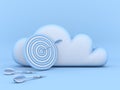 Cloud concept of saving future goals 3D