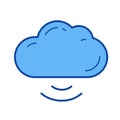 Cloud connect line icon. Royalty Free Stock Photo