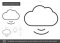 Cloud connect line icon. Royalty Free Stock Photo