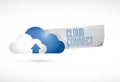 Cloud connect message illustration design