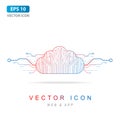 Cloud with Connected Circuit Lines. Cloud computing, Cloud Computing Concept Royalty Free Stock Photo