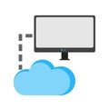 Cloud and Connected Computers Royalty Free Stock Photo