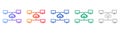 Cloud Connected Device Network Icon Set Royalty Free Stock Photo
