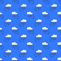 Cloud connected with Head vector colored seamless pattern