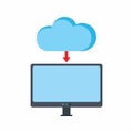 Cloud Connection icon vector image. Royalty Free Stock Photo