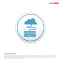 Cloud Connection Icon - white circle button Royalty Free Stock Photo