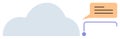 Cloud Connection with Speech Bubble Representing Data Sharing and Communication Royalty Free Stock Photo