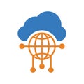 Cloud, connectivity, network icon. Simple editable vector graphics Royalty Free Stock Photo