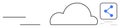 Cloud connectivity symbol with blue data-sharing icon representing digital storage and sharing Royalty Free Stock Photo