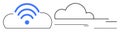 Cloud Connectivity and wireless Concept with Minimal Design Elements Royalty Free Stock Photo