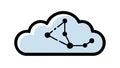 Cloud Constellation Network, Distributed Data, Scalable System, vector design Generative AI Royalty Free Stock Photo