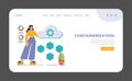 Cloud Containerization concept. Flat vector
