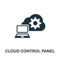 Cloud Control Panel icon. Monochrome simple Smart Technology icon for templates, web design and infographics