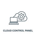 Cloud Control Panel icon. Monochrome simple Smart Technology icon for templates, web design and infographics
