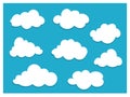 White clouds with copy space for text template. Royalty Free Stock Photo