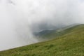 Cloud covered mountain