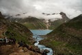 Cloud covered mountains at Tisu Top, Jammu Kashmir,