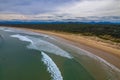 A cloud covered winters day at Broulee Beach