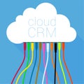 Cloud crm solution vector template Royalty Free Stock Photo