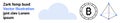 Cloud and Cryptocurrency Icons with Text Elements for Digital and Blockchain Theme