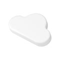 Cloud cumulus white airy atmosphere soft fluffy meteorology weather 3d icon realistic vector