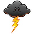 Cloud Dark Angry Cartoon Illustration Character Design