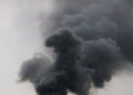 Cloud of dark black smoke Royalty Free Stock Photo