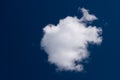 Small cloudlet on a dark blue sky