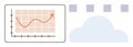 Cloud Data Analytics with Upward Graph Showing Growth Royalty Free Stock Photo