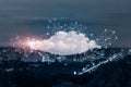 Cloud of data and computer computing on the network